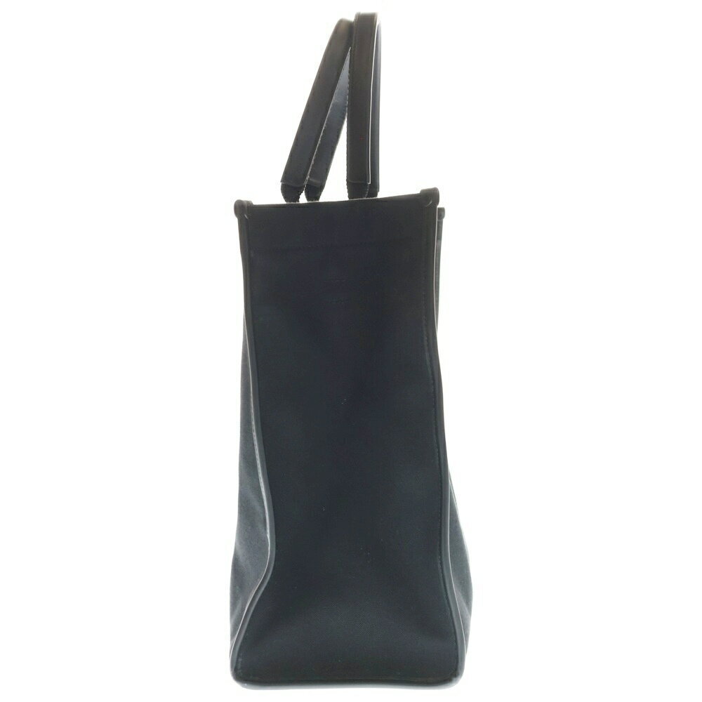 BALENCIAGA Leather Canvas Logo Tote Bag Black - Picture 3 of 6